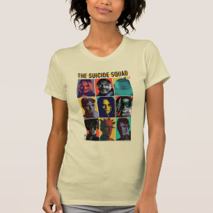 The Suicide Squad   Retro Grid With Harley Quinn T-Shirt