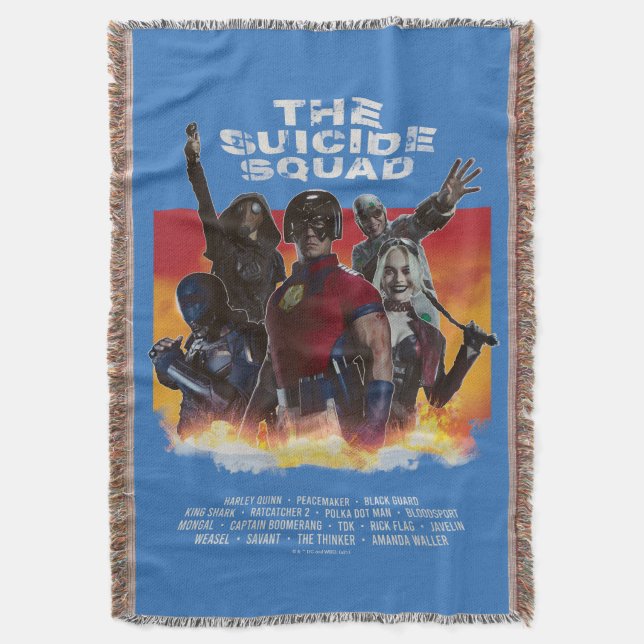 The Suicide Squad | Retro-Style Movie Poster Throw Blanket (Front Vertical)