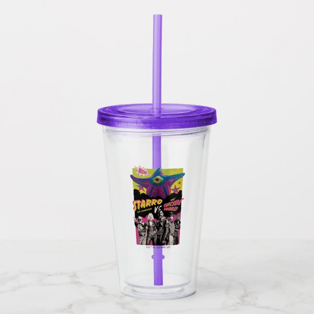 The Suicide Squad | Starro Vs The Suicide Squad Acrylic Tumbler (Front)