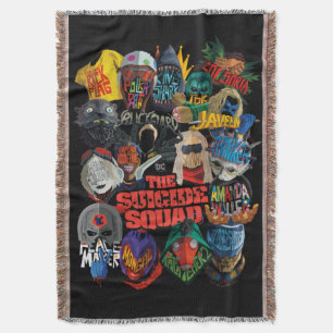 The Suicide Squad   Stylised Avatars Throw Blanket