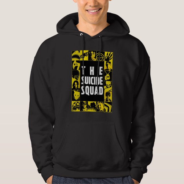 The Suicide Squad | Yellow & Black Icon Blocks Hoodie (Front)