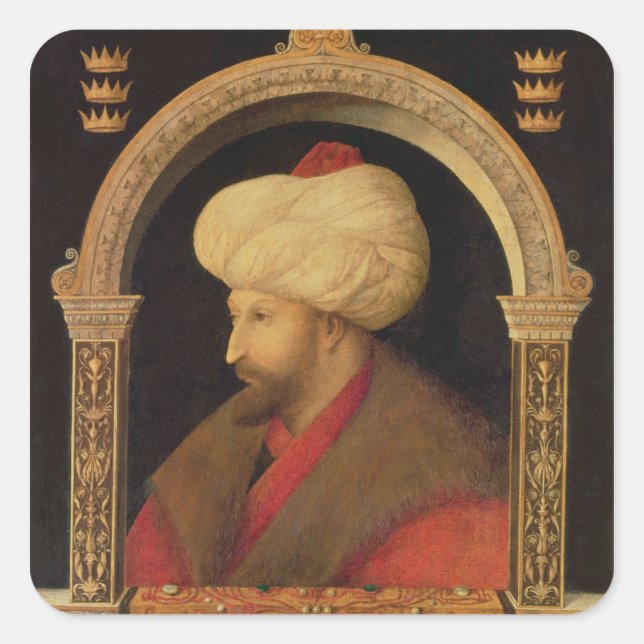 The Sultan Mehmet II  1480 Square Sticker (Front)