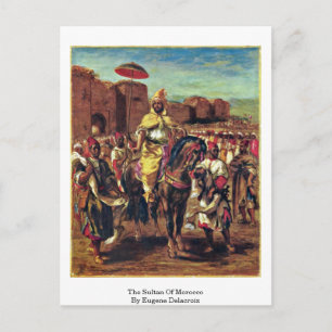 The Sultan Of Morocco By Eugene Delacroix Postcard