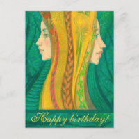The Summer, forest fantasy art, birthday greetings