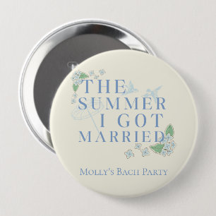 The Summer I Got Married Coastal Bachelorette 10 Cm Round Badge