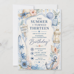 The Summer I Turned Birthday Invitation