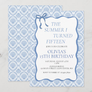 The Summer I Turned Fifteen 15th Birthday Invitation