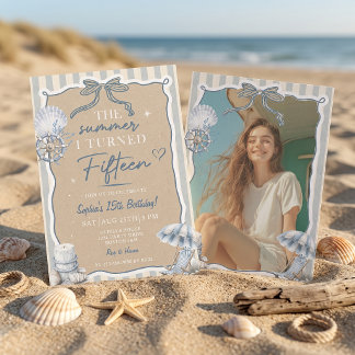 The Summer I Turned Fifteen Birthday Invitation