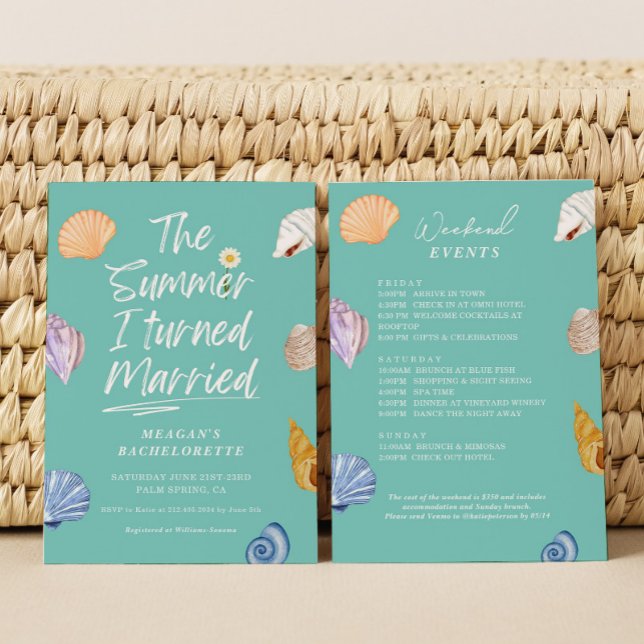 The Summer I Turned Married Bachelorette Party Invitation (Creator Uploaded)