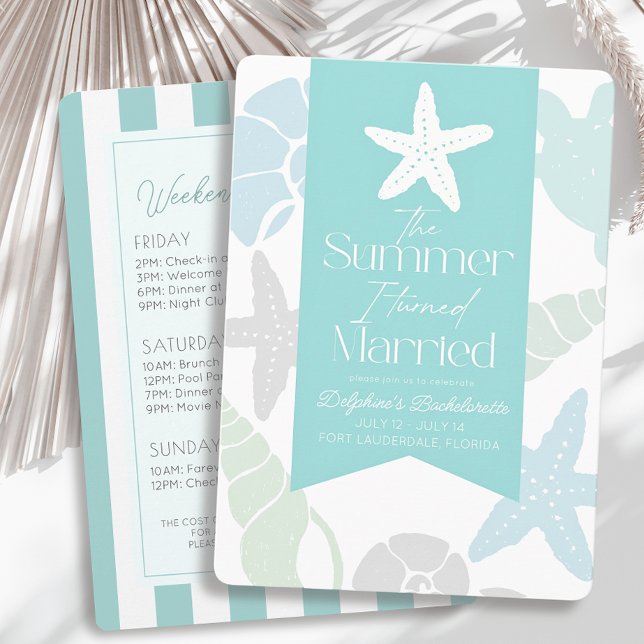 The Summer I Turned Married Bachelorette Weekend Invitation (Creator Uploaded)