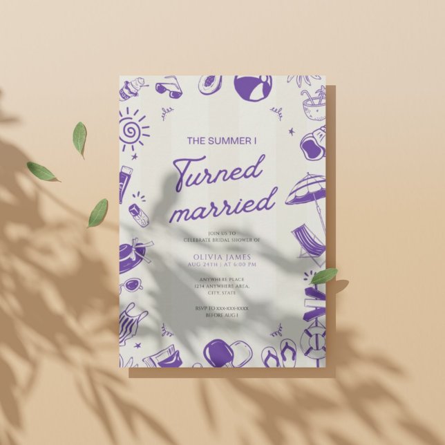 The summer I turned married bridal shower Invitation (Creator Uploaded)