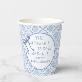 The Summer I Turned Married Coastal Bridal Shower Paper Cups