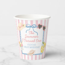 The Summer I Turned One First Birthday Paper Plate