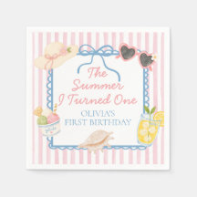 The Summer I Turned One First Birthday Paper Plate