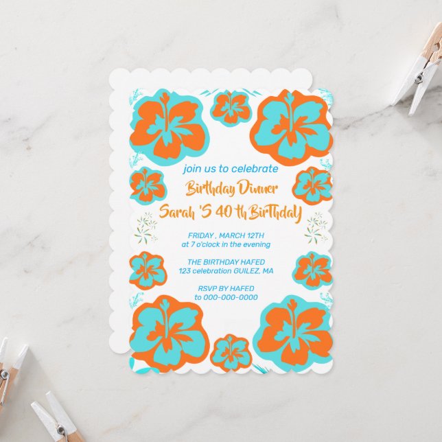 The Summer I Turned Pretty Birthday Invitation (Front/Back In Situ)