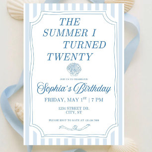 The Summer I Turned Pretty Birthday Invitation