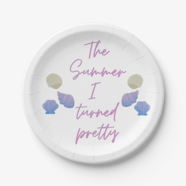 The Summer I turned pretty party supplies Paper Plate (Front)
