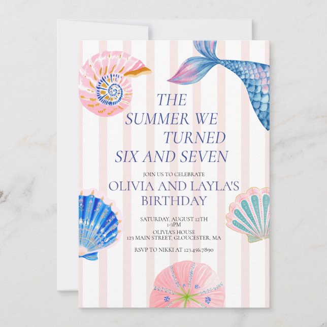 The Summer I Turned six and seven Invitation (Front)