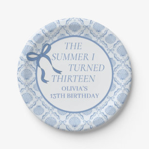 The Summer I Turned Thirteen 13th Birthday Paper Plate