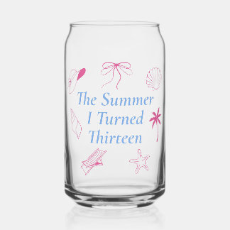 The Summer I Turned Thirteen Birthday Gift Can Glass