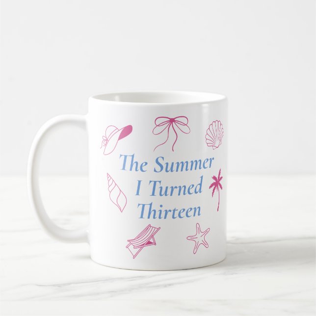 The Summer I Turned Thirteen Birthday Gift Coffee Mug (Left)