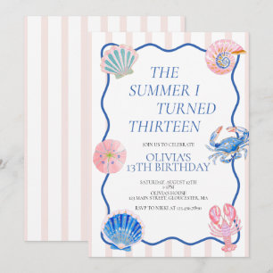 The Summer I Turned Thirteen Birthday Invitation