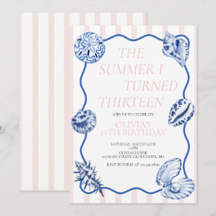 The Summer I Turned Thirteen Birthday Invitation