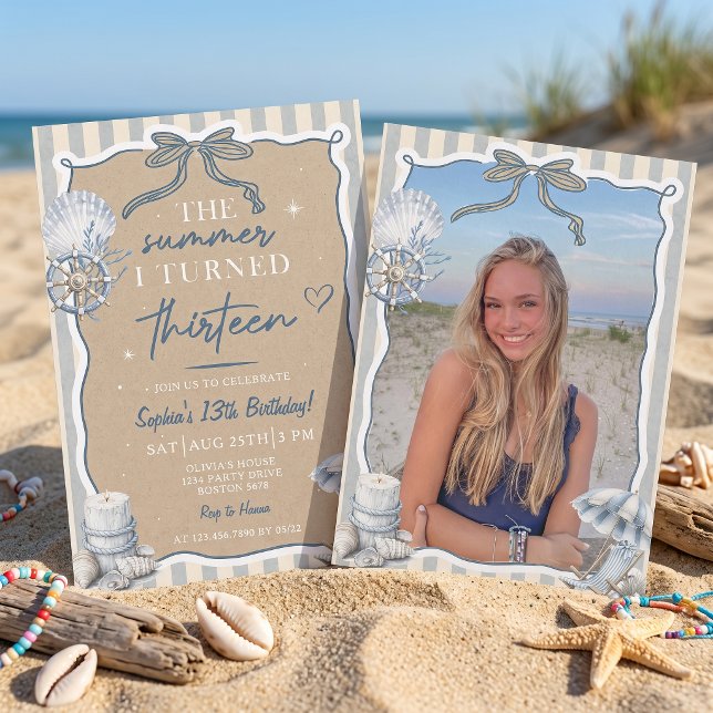 The Summer I Turned Thirteen Birthday Invitation (Creator Uploaded)