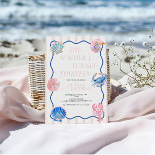 The Summer I Turned Thirteen Birthday Invitation