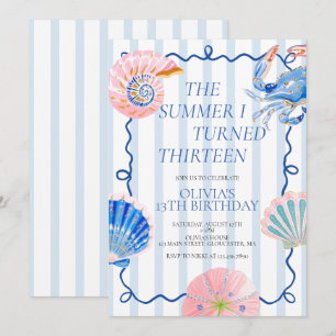 The Summer I Turned Thirteen Birthday Invitation