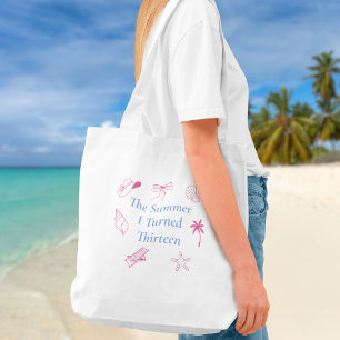 The Summer I Turned Thirteen Seashells Beach Tote Bag