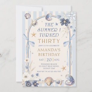 The Summer I Turned Thirty Coastal Birthday Invitation