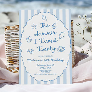 The Summer I Turned Twenty 20th Birthday Party Invitation