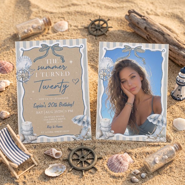 The Summer I Turned Twenty Birthday Invitation (Creator Uploaded)