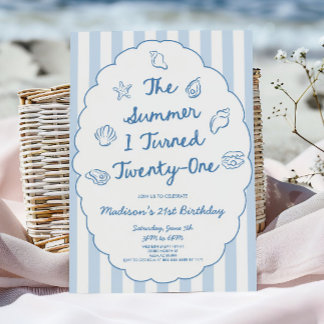 The Summer I Turned Twenty-One 21st Birthday Party Invitation