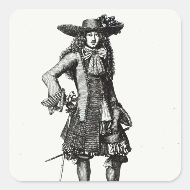 The Summer Sword Dress, 1675 Square Sticker (Front)