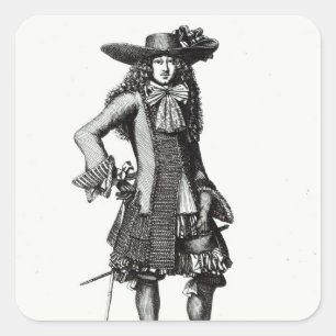 The Summer Sword Dress, 1675 Square Sticker