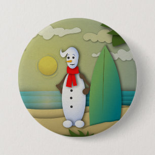 The Summertime Snowman Button