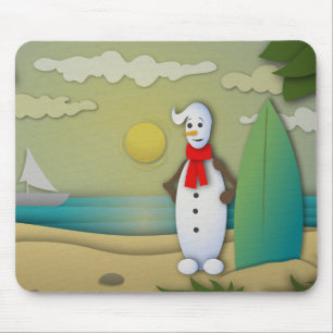 The Summertime Snowman Mouse Pad
