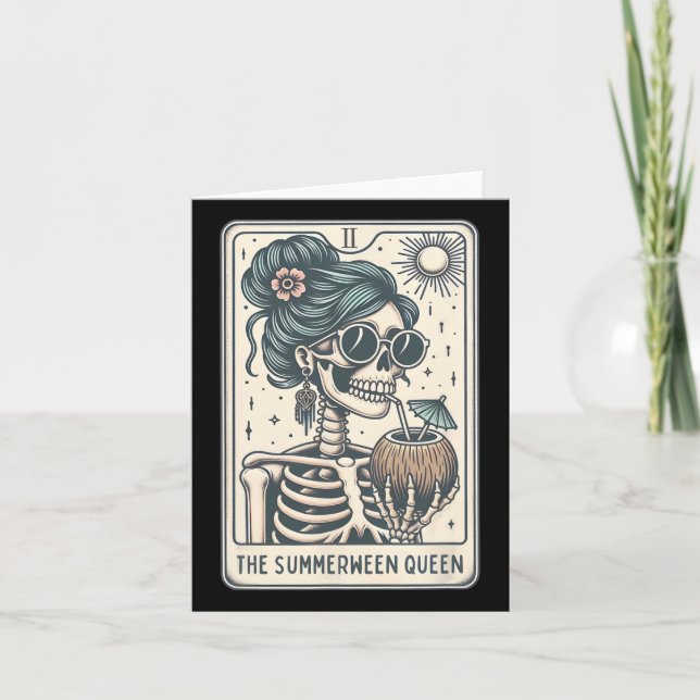 The Summerween Queen Tarot Card  (Front)