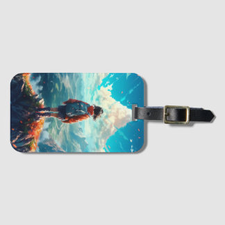 The Summit in Her Soul | Anime Hiker Girl Luggage Tag