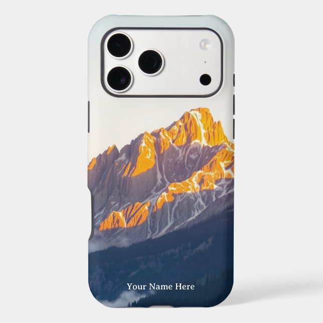 The Summit: Minimalist Golden Horizon Case (Back)