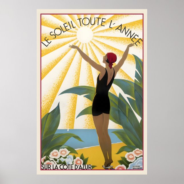 The Sun All Year Round Côte d'Azur French Riviera Poster (Front)