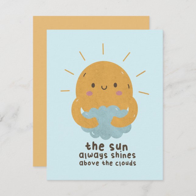 The Sun Always Shines Above the Clouds Card (Front/Back)