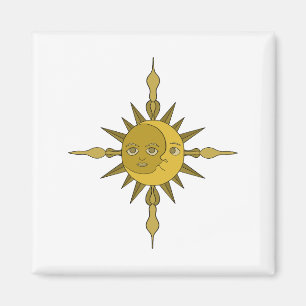 The Sun and Moon Ornament Magnet