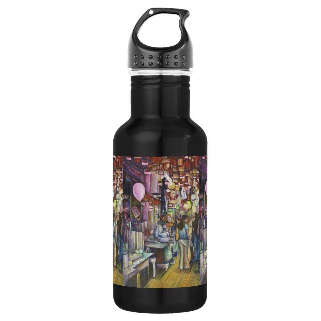 The Sun and Moon Pink Balloon, Singapore 532 Ml Water Bottle (Front)