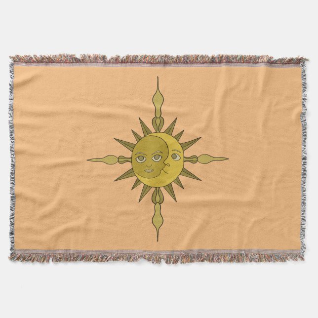 The Sun and Moon Throw Blanket (Front)