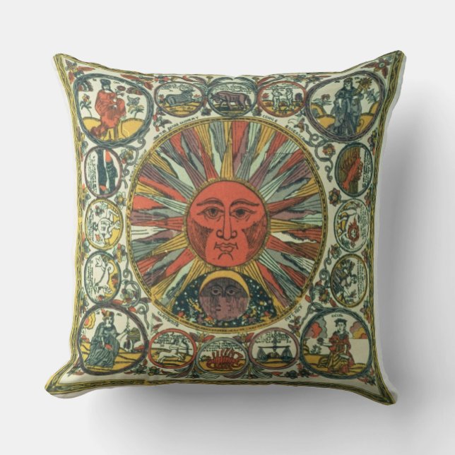 The Sun and the Zodiac, Russian, late 18th century Cushion (Front)
