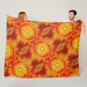 The Sun At Sunset 1 Fleece Blanket