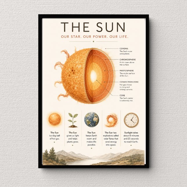 The Sun Educational | Solar System Science Poster (Creator Uploaded)